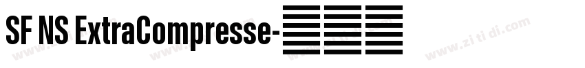 SF NS ExtraCompresse字体转换